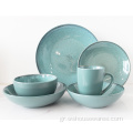 Reactive Glaze Dinner Sets Stoneware Χρώμα Λάμια Επιτραπέζια